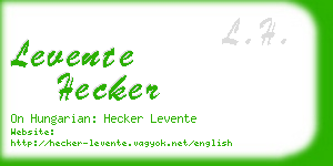 levente hecker business card